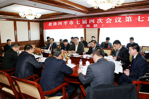 工商联界别委员参加市政协七届四次会议分组讨论